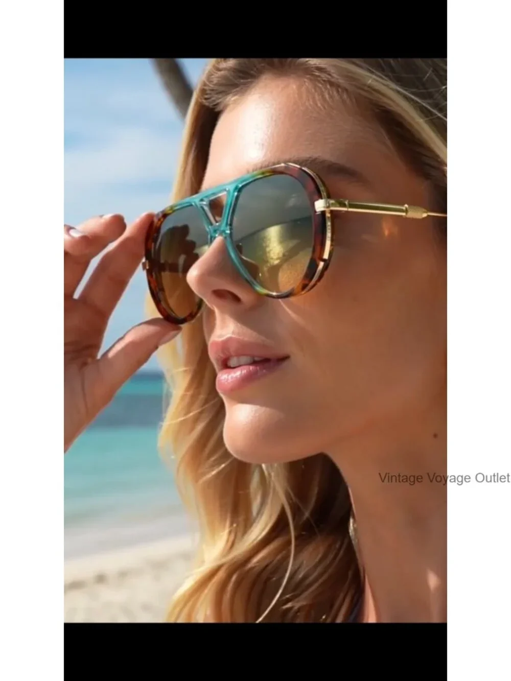 Oversized Pilot Sunglasses for Women Men Trendy Large Big Double Beam Designer